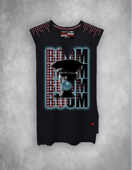 Camiseta LASAL Boom W negro