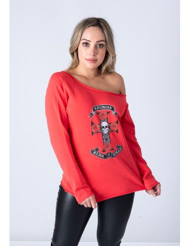 Sudadera Animosa Cruz Rosas