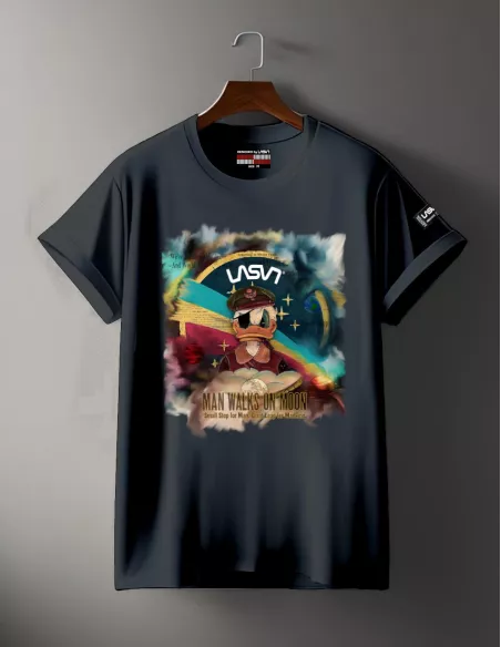 Camiseta Lasal Hombre NASA Negro