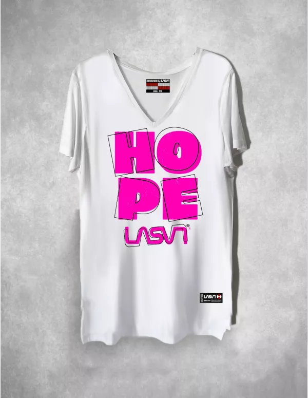 Camiseta Lasal Mujer Larga Hope Blanco