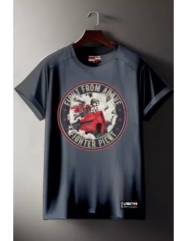 Camiseta hombre LASAL FIGHT negro desgastado