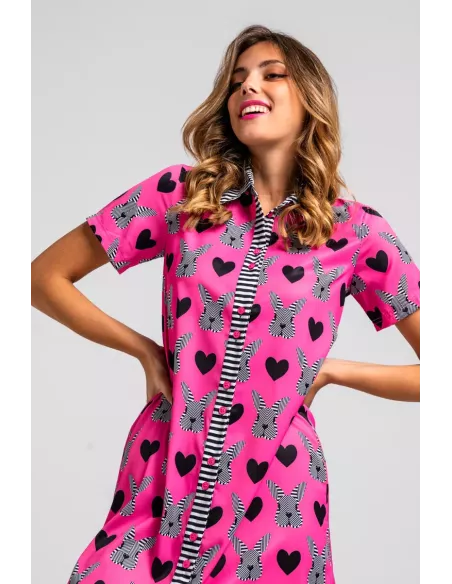 Vestido camisero Mini Lolina Lovely Bunny